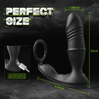 Murphy-APP/Controller & 9-Telescopic / Vibration & Penis Ring Locking Prostate Massager