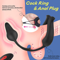 9 Modes Vibrating Cock Ring & Anul Plug Massager